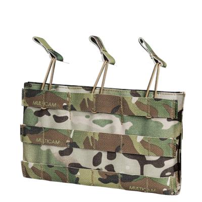 China Tactical Triple Magazine Pouch Water Proof Kurui Camouflage Water Resistant Cartridge Holder Nylon Magazine Clip Pouch for sale