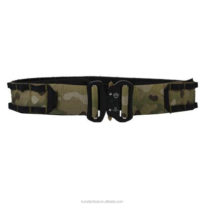 China Heavy Duty Durable Double Layer Nylon Webbing Mens Tactical Belt Tactical Gear Army for sale