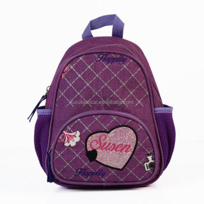 China Lovely Daily School Life Teenagers Backpack Schoolbag Fashion Embroidered Sequin Schoolbag For Kids Custom Logo for sale