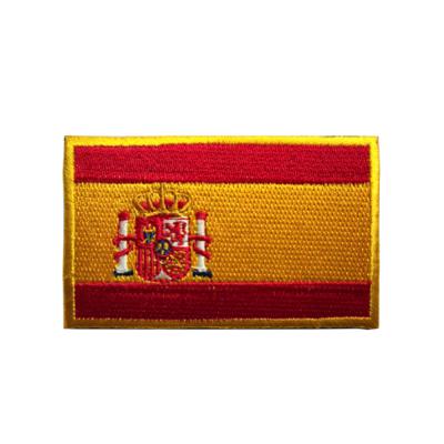 China 3D Embroidered Spain Flag Patches Military Tactical Patches Fashion Hot Sale Country Flag Patches Ready To Ship for sale