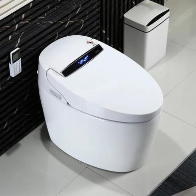 China WC Modern Electric Automatic Flush Bidet Outdoor Double-Flow Intelligent Smart One-Piece Toilet Bowl for sale