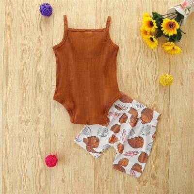 China EL flashing 2022 summer new years children's clothing spring and sleeveless + baby shorts 0 to 3 two-piece for sale