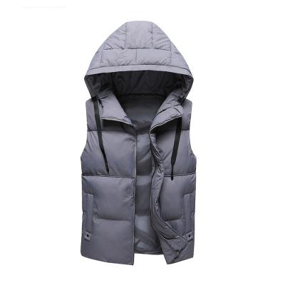 China Warm Sale Winter Hooded Hooded Outdoor Men's Quilted Vest Stripper Vest Windproof Vest Jacket for sale