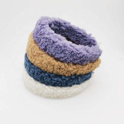 China Autumn And Winter Hair Hoop Female Easy Matching Accessory Lovely Teddy Hair Wide Edge Headband CIA Fashion Style Lambswool Korean Style for sale