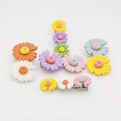 China Fashion Daisy Candy Color Hairpin Edge clip flower hits Korean hairpin clip female headdress line one color for sale