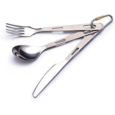 China Best Lightweight Travel Cutlery Set Titanium Cutlery Camping for sale