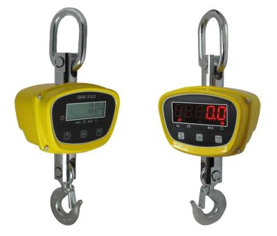 China LED Display Yellow Color Aluminum Digital Crane Scales / Wireless Hanging Crane Balance Precision Weighing Scale for sale