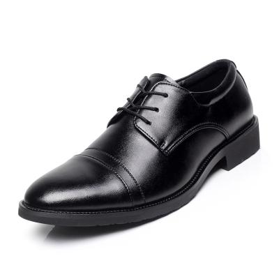 China Wholesale Hot Selling Genuine Leather Professional Manager Safety Shoes Men Black Work Anti Slip Factory For Hotel Staff Bank Staff for sale