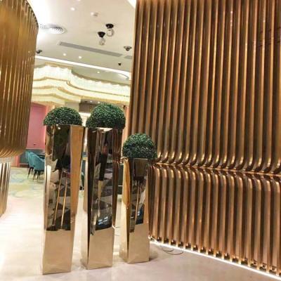 China 201 Stainless Steel Screen Partition Sand Blasting Black Champaign Gold Mirror Hairline Brushed for sale