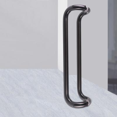 中国 Black Color Stainless Steel Handle For Bathroom Door Shower Room 販売のため