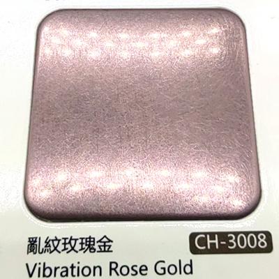 China 304 Rose Gold Color Vibration Brushed Finish Stainless Steel Sheet With Nano Coating for sale