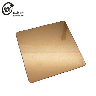 China Stainless Steel Vibration Bronze PVD Coated Stainless Steel Color Sheets With Anti-Finger Print For Decoration for sale