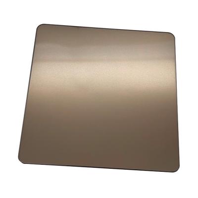 China Coffee Gold Steel Market Blasted Red Gold Plating Stainless steel Sheet Wedsite Hot Sale for sale