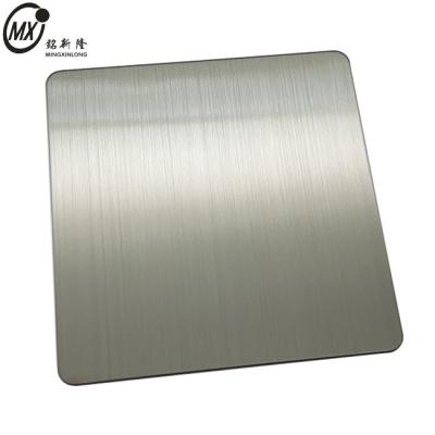 China Silver White Color Stainless Steel Sheets Brushed Hairline Surface 201j1j2 Inox Sheets PVD Coated For Elevator for sale