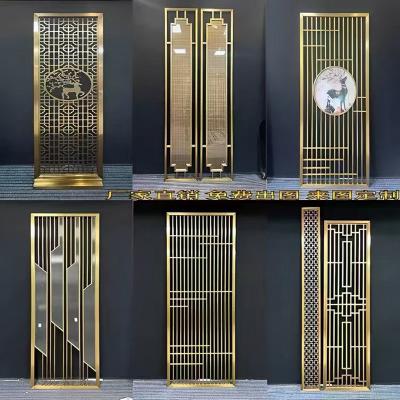 China Moderne stijl Design Foshan Fabriek Goud Roze Goud Roestvrij staal Scherm Scherm Villa Home Hotel Te koop