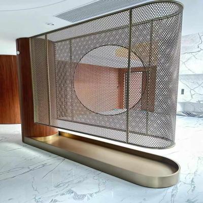 China 304 Morden Hollow Custom Design Entrance Stainless Steel Partition Screen Villa Hotel Huisdecoratie Te koop