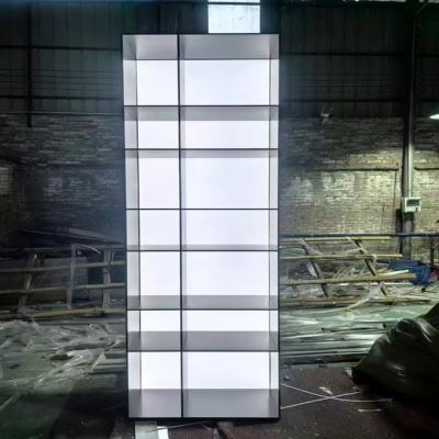 Cina Morden Dimensioni personalizzate luce LED in acciaio inossidabile armadietto di vino scaffalature vetrine in vendita