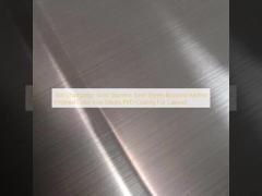304 Champaign Gold Stainless Steel Sheets Brushed Hairline Finished Color Inox Sheets PVD Coating For Cabinet