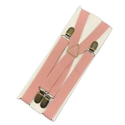 China Groomsmen wedding Blush pink suspenders rustic Ring bearer outfits Nordic Wedding suspender 100 color options C5454wer for sale