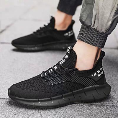 China Men's High Quality Lace-up Comfort Fashion Trend Breathable Sports Shoes Flying Woven Sneakers for sale