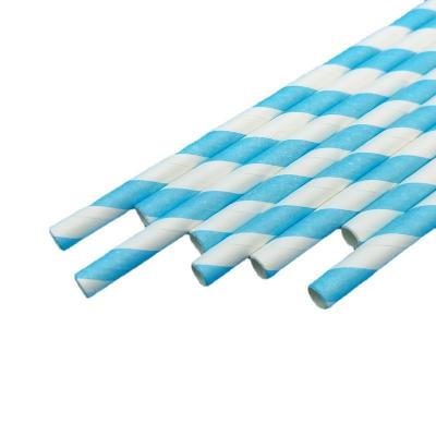 China Disposable Party Drinks Cocktail Straws Decorative Bright Colorful Blue Birthday Party Straws Bar Props for sale