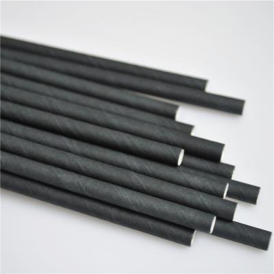 China 2022 Hot Selling Black Straws Disposable Coffee Straws Eco-friendly Disposable Edible Paper Straws for sale