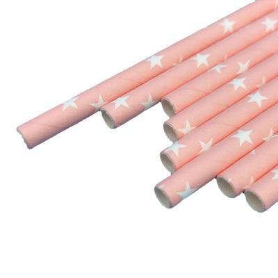 China Farm OEM promotion wholesale recycled natural five-pointed star paper straw is biodegradable and environmental friendly for sale