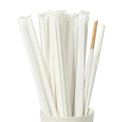 China Eco-Friendly Disposable Straw Wrapping Paper Supermarket Eco-Friendly Hot Selling Independent Packaging Disposable Straw Available Biodegradable Paper Straw for sale