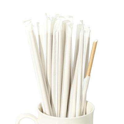 China Decorative Simple White Paper Straw Rolls Manufacturers of Contemporary High Quality Kraft Paper Straws 6MM*197MM for sale