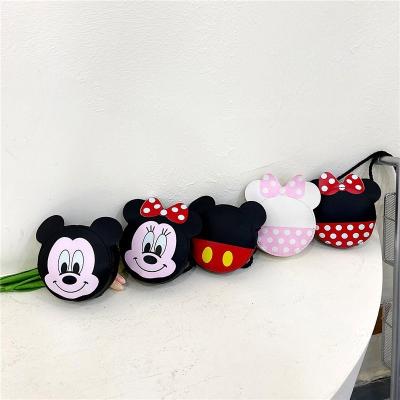 China 2022 Fashion Trendy Cute Products Cartoon PU Kid Cell Phone Bags Mickey Mouse Girl Gift Messenger Purses and Handbags Shoulder Bags for sale