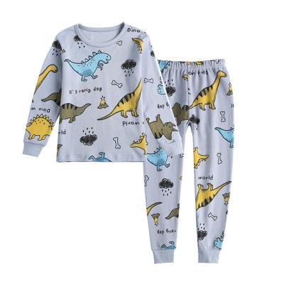 China 2022 Children's Pajamas Anti-Shrink For Girls And Boys Long Sleeve Warm Cotton Pajamas Set for sale