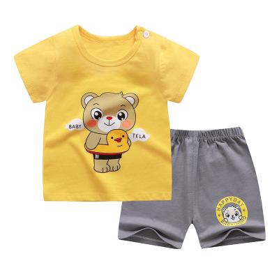 China Wholesale Breathable 2-7 Year Old Boy Sportswear Kids Loungewear Cotton Print T-shirt And Shorts Shorts for sale