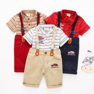 China Kids Casual Loungewear Summer Shorts Sleeves Custom Two-Piece Outfits Dress and Tie Pants Cute Baby Boy Costume for sale