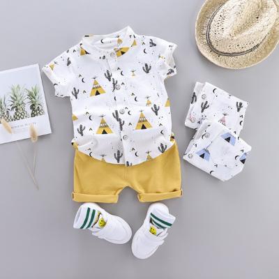 China Clothing Sets MDST Cactus Printed Baby Boy Clothes Set Summer Short Sleeve 2pcs Baby Boy Set Casual Clothes for sale