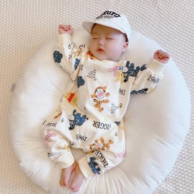 China Wholesale Cozy Breathble Baby Cute Animals Printed Pattern Winter Autumn Spring Cartoon Baby Boy Romper Jumpsuit for sale