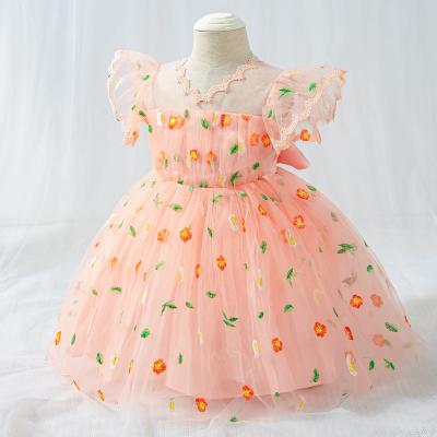 China Rotating Series Children's New Anti-wrinkle High Quality Floral Baby Dress Girls Dress for sale