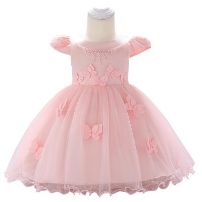 China Customizable Applique Baby Anti-wrinkle Bowknot Infant Toddler Dresses Kids Baby Christmas Cotton Dress For Girls for sale