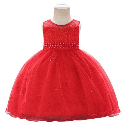 China Wholesale Anti-wrinkle Newborn Baby Girl Dress Dress Baptism Party Event Dress Floral Girl Princess for sale