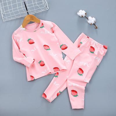 China Boneless Long Sleeve Children Cotton Underwear Autumn Clothes Set Pajamas Set for sale