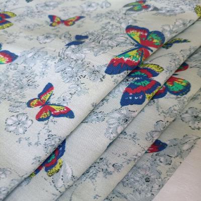 China Hot Sale OEM Design Plain Woven Antistatic Butterfly Digital Printing Rayon Fabric for sale