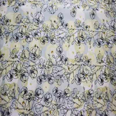 China Anti Pill Free Sample Digital Printed 12mm Satin Organza Floral Custom Printed Silk Fabric For Dress for sale