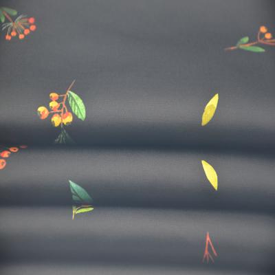 China Custom Black Smooth Stretch Printing 97% Polyester 3% Spandex Digital Elastic Apparel Fabric for sale