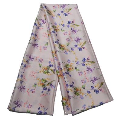 China Custom Digital Anti Pill Printing Floral Blackberry Printed 100% Silk Fabric For Ladies Dress for sale