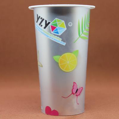 China Cosmetic in-mold labeling for milk tea pudding, jelly, plastic cups for sale