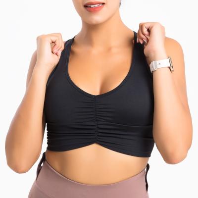 China Breathable ready to ship supply label women full coverage plus size support lift up bra wholesale training yoga sports running bra for sale