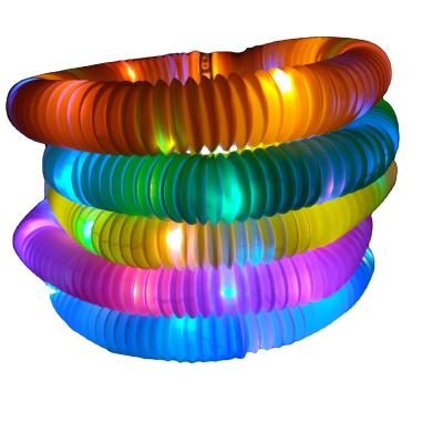 China Relaxing Pop Light Up Gifts Sensory Wiggle Toys For Kids Lights Up Noise Wiggle Tubes Gifts for sale