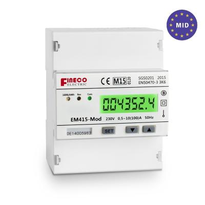 China MI Approved EM415-Mod 230V 10(100) A Price of Watt Meter Electric Meter Reading Instrument EM415-Mod for sale