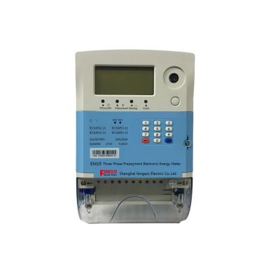 China EM19 Prepaid Three Phase Electricity Meter PLC Prepaid Energy Meter EM19 for sale