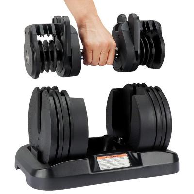 China Anti-Slip Rubber Handle Adjustable Dumbbell 45 Pound Single Dumbbell Set For Men And Women Suitable For Full Body Workout Fitness With Anti-Slip Handle for sale