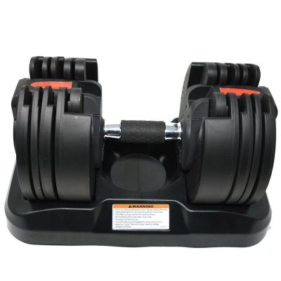 China Grip Anti-Slip Rubber Grip Strength Training Adjustable Dumbbell Weight Set Selective 20 Kg Multifunctional With ABS Plastic Cover Steel Weight Plate for sale